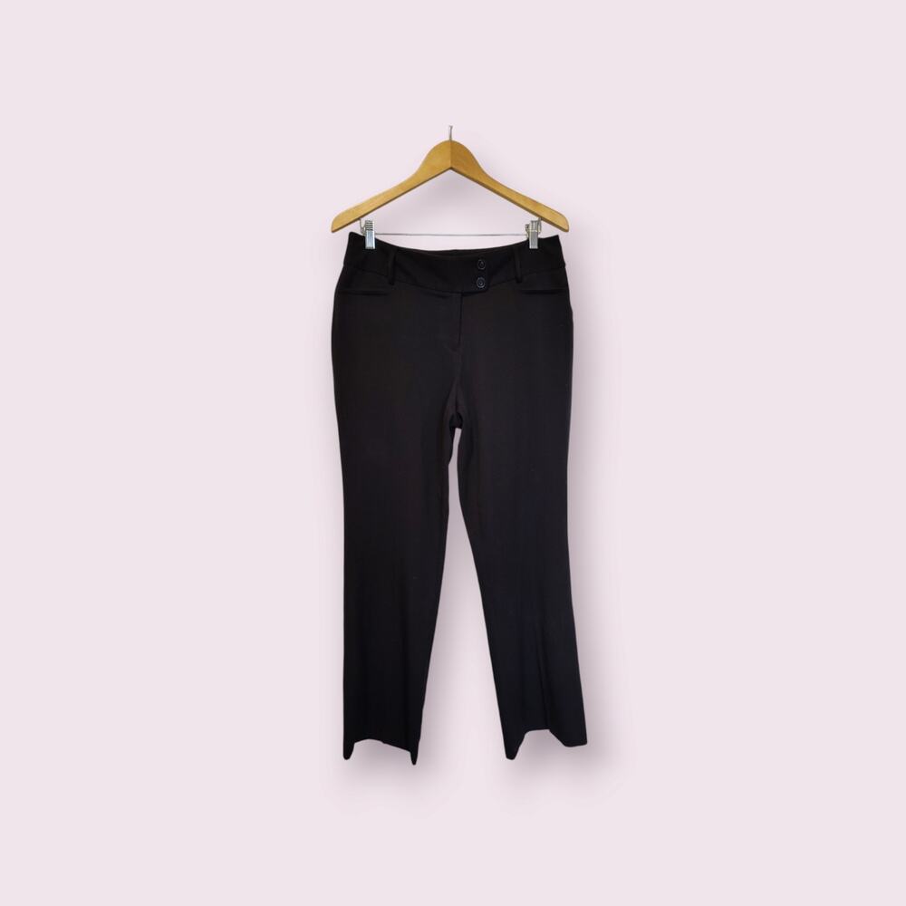 Rafaella Women's Black‎ Stretch Curvy Fit Bootcut  Slacks Pants Size 10